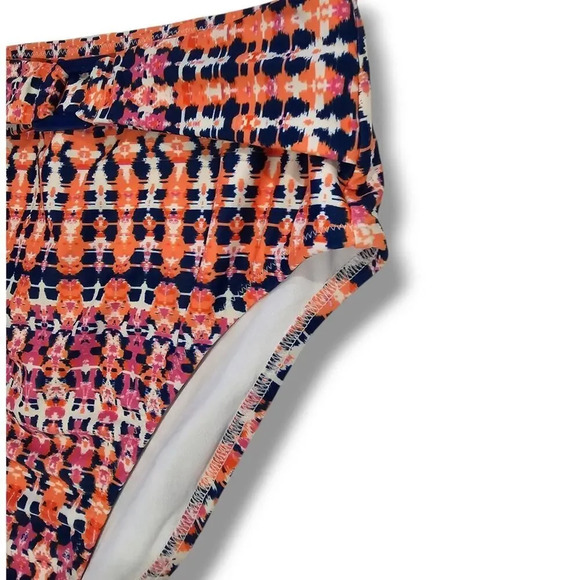 Jessica Simpson women's multicolor high leg faux belted bikini bottom - small - Picture 2 of 8